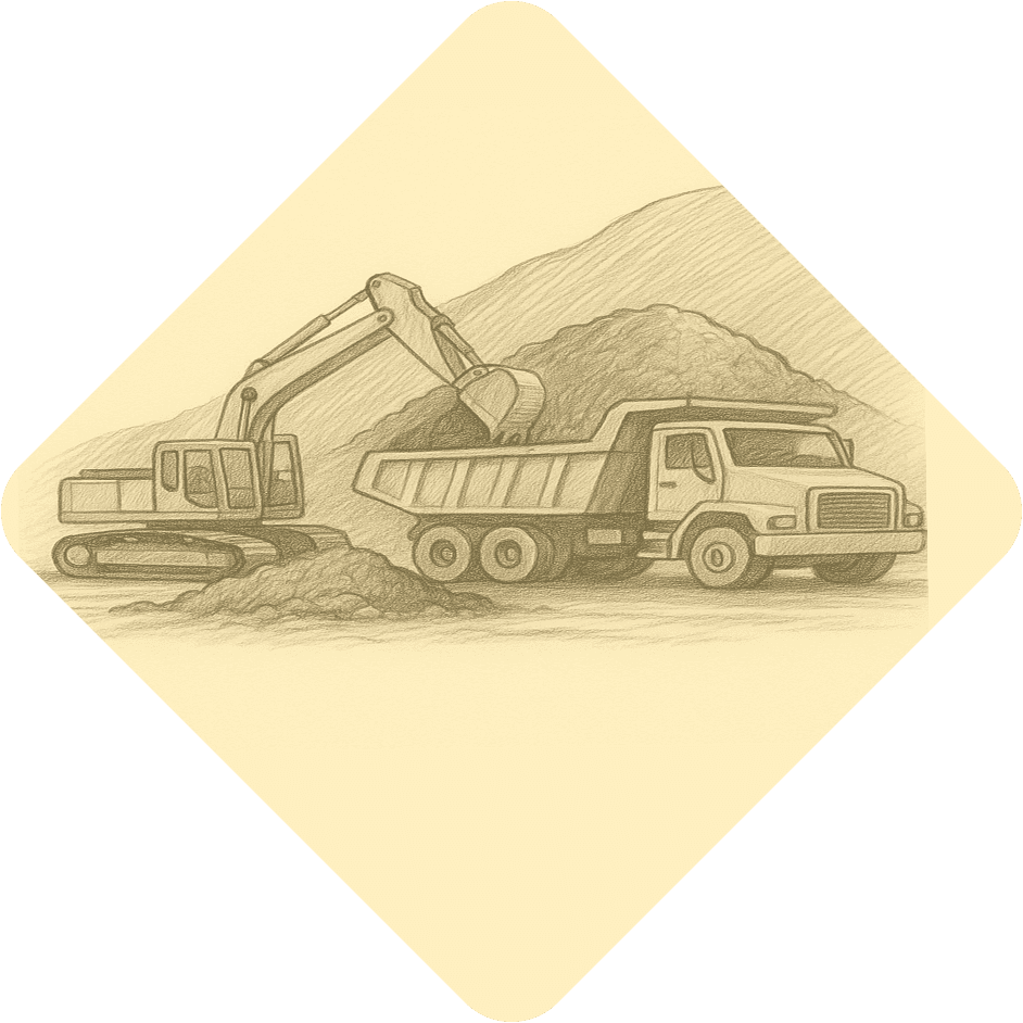 Bulldozer pushing rocks on a construction or mining site, illustrating heavy equipment in earthmoving operations