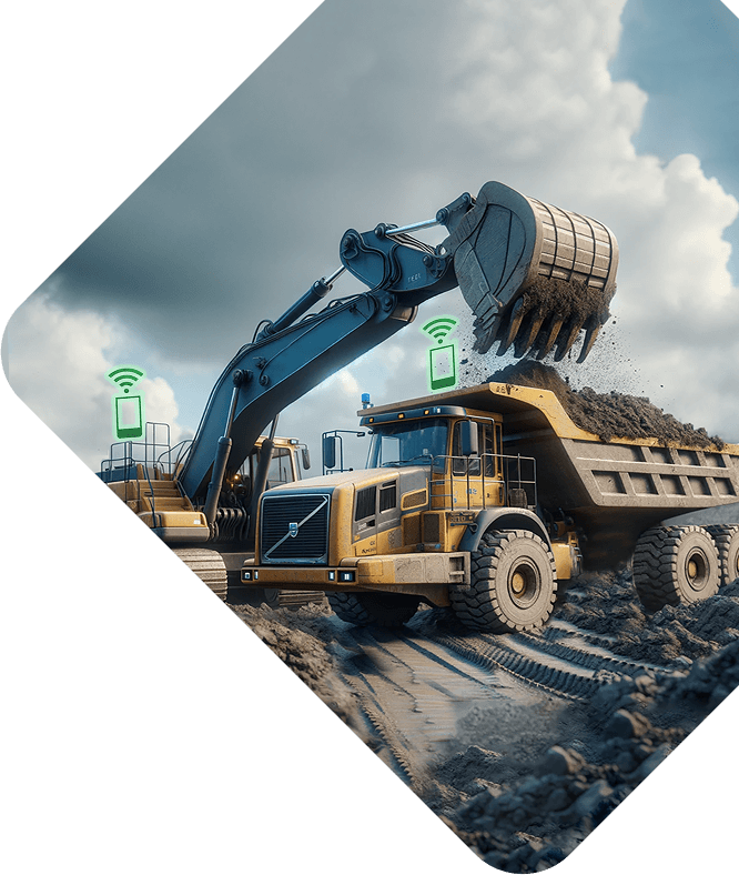 Truck moving sands